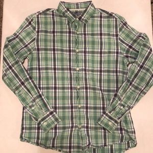 Old Navy Plaid Flannel Button Down Classic Reg Fit
